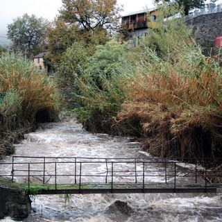 Il torrente San Romolo durante le precipitazioni del dicembre scorso
