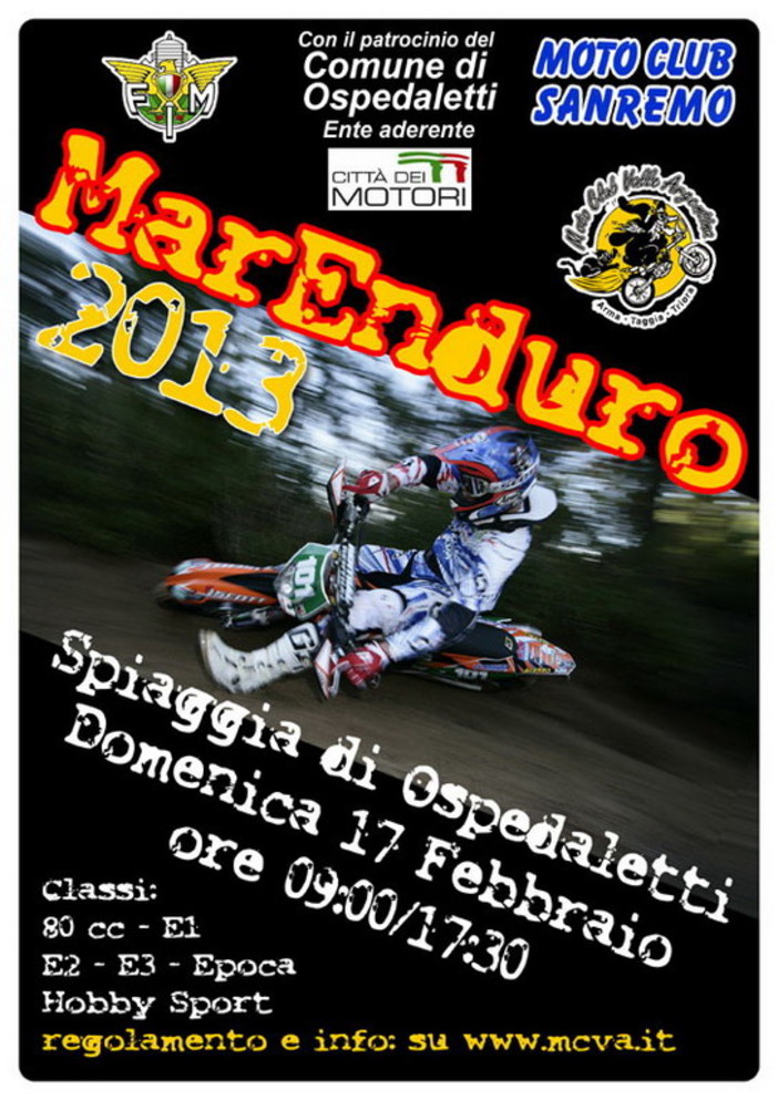 Ospedaletti: domenica prossima sulla spiaggia appuntamento con 'Mare Enduro 2013' Ospedaletti: domenica prossima sulla spiaggia appuntamento con 'Mare Enduro 2013'