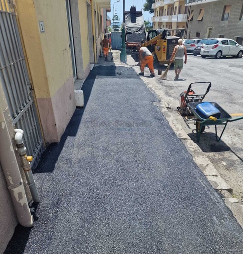 I lavori in via Vesco I lavori in via Vesco