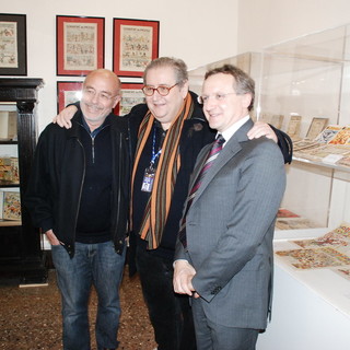Vincenzo Mollica con l'Assessore Di Meco e Walter Vacchino