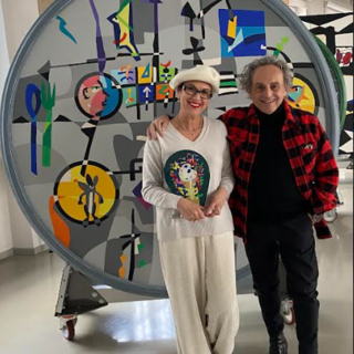 Monia Malinpensa e il Maestro Ugo Nespolo Monia Malinpensa e il Maestro Ugo Nespolo