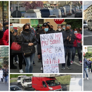 Molti ambulanti della nostra provincia questa mattina alla manifestazione di protesta a Savona (Foto e Video)