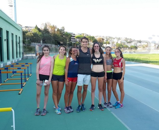 Sanremo: allenamento del nazionale Marco Fassinotti ieri al campo di atletica di Pian di Poma (Foto)