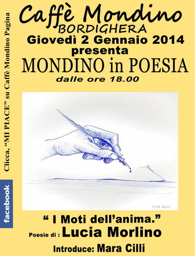 Bordighera: giovedì prossimo nuovo appuntamento con l'aperitivo d'arte al Caffé Mondino