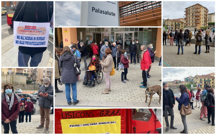 Imperia: manifestazione di 'Cittadinanza Attiva' contro l'ospedale unico di fronte al Palasalute (Foto e Video) Imperia: manifestazione di 'Cittadinanza Attiva' contro l'ospedale unico di fronte al Palasalute (Foto e Video)