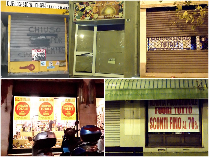 Trend negativo per il commercio a Sanremo: per 2 negozi che aprono 3 chiudono la serranda per sempre (foto)