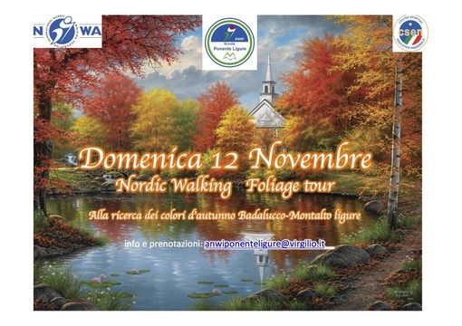 Badalucco: Nordic Walking Foliage Tour, domenica un'escursione fino a Montalto