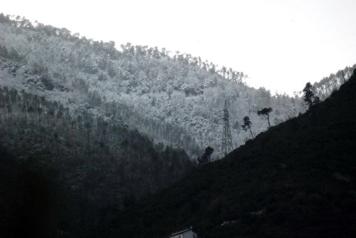 LA neve a Monte Bignone nell'entroterra di Sanremo