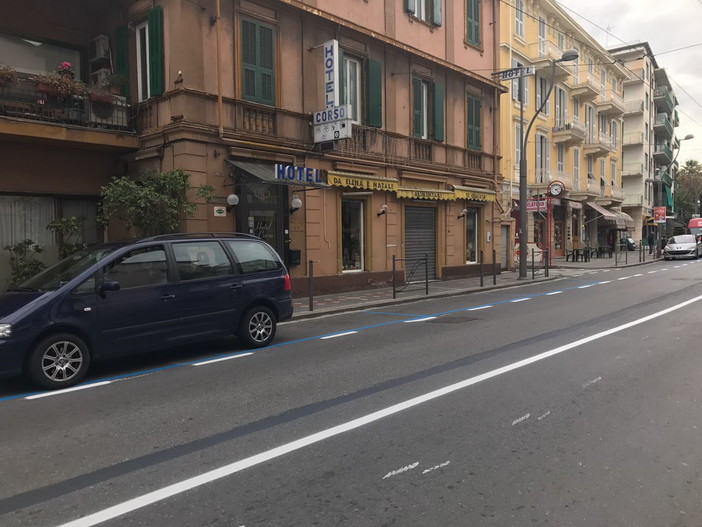 Sanremo: disegnati anche i nuovi parcheggi di corso Cavallotti nella zona di San Martino