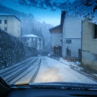 Triora: la foto del paese imbiancato inviata dalla lettrice Ilaria