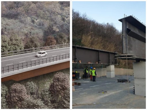 Completate le spalle del nuovo viadotto 'Madonna del Monte' su cui poggerà l'impalcato in acciaio sull'autostrada A6 ad Altare (Foto) Completate le spalle del nuovo viadotto 'Madonna del Monte' su cui poggerà l'impalcato in acciaio sull'autostrada A6 ad Altare (Foto)