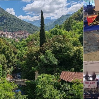 Scritte 'No Tav' e 'Genova antifascista' a un matrimonio, scoppia la polemica a Pigna Scritte 'No Tav' e 'Genova antifascista' a un matrimonio, scoppia la polemica a Pigna