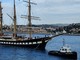 Quattro giorni di festa a Imperia con la nave scuola Palinuro: l'arrivo in porto (foto e video)