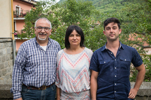 Il gruppo Nuovo Futuro. Da sinistra: Mario Antonio Becciu, Ornella Allaria e Matteo Capriolo.