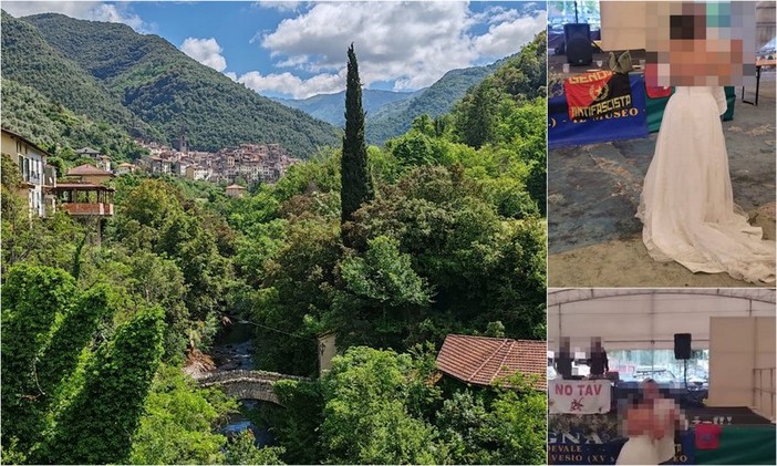 Scritte 'No Tav' e 'Genova antifascista' a un matrimonio, scoppia la polemica a Pigna