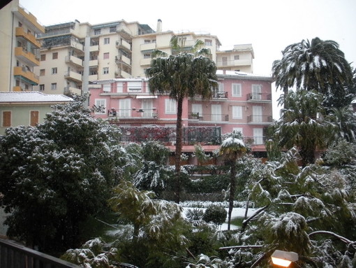 Sanremo: Villa Meridiana sotto la neve vista da Paolo Rodi