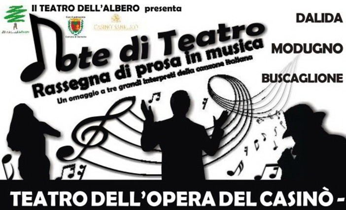 Sanremo: al via oggi pomeriggio la prevendita per 'Note di teatro' in scena al Casinò