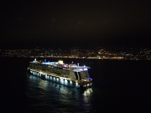 La 'Costa Toscana' in rada durante l'ultimo Festival di Sanremo