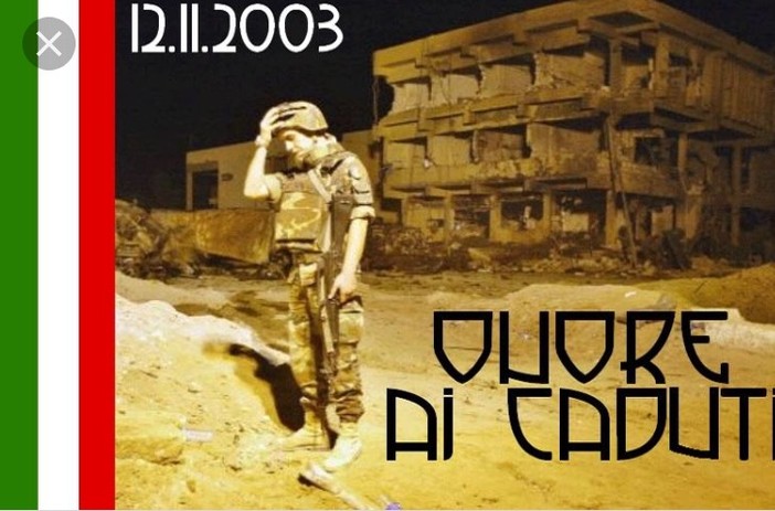 Sanremo: “Rinnovamento Ponente” ricorda i 19 militari morti nell'attentato di Nassirya 14 anni fa
