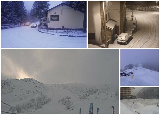 Nevicata nella notte sulle alture: imbiancati Monesi, Colle Melosa e Mendatica. Pioggia sulla costa (Foto) Nevicata nella notte sulle alture: imbiancati Monesi, Colle Melosa e Mendatica. Pioggia sulla costa (Foto)
