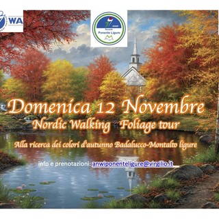 Badalucco: Nordic Walking Foliage Tour, domenica un'escursione fino a Montalto