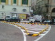 Sanremo: via ai lavori, torna l'aiuola spartitraffico di piazza Colombo di fronte a via Matteotti (Foto)