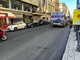 Il nuovo tratto di asfalto in via Roma