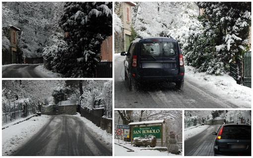 Maltempo: neve anche a San Romolo, mezzo metro a Limone, oggi ancora precipitazioni, in arrivo il freddo glaciale