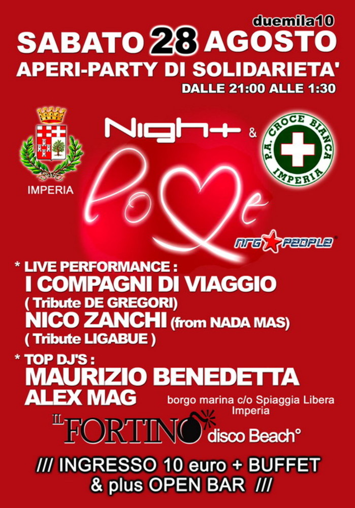 Imperia: sabato prossimo al 'Fortino' serata di solidarietà per la Croce Bianca Imperia: sabato prossimo al 'Fortino' serata di solidarietà per la Croce Bianca
