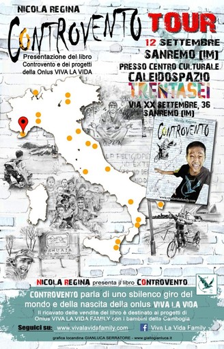 Passa da Sanremo il “Contro tour”, progetto benefico di Nicola Regina per i bimbi cambogiani