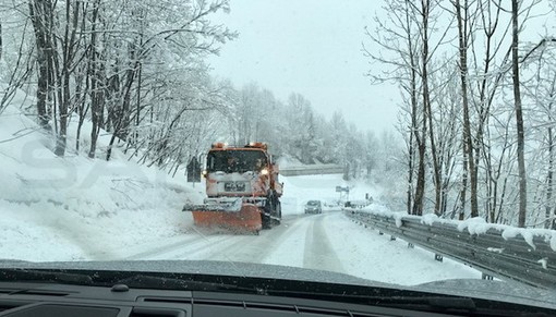 Maltempo sul Nord-Ovest della penisola: nevica sul Colle di Tenda, mezzi di rimozione neve in azione (Foto) Maltempo sul Nord-Ovest della penisola: nevica sul Colle di Tenda, mezzi di rimozione neve in azione (Foto)