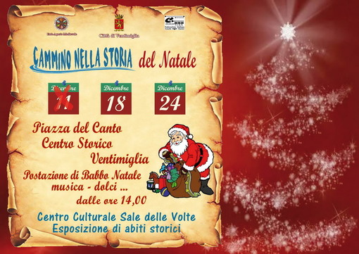 Ventimiglia: domani secondo appuntamento nel Centro Storico con il ‘Cammino nella Storia’ del Natale Ventimiglia: domani secondo appuntamento nel Centro Storico con il ‘Cammino nella Storia’ del Natale