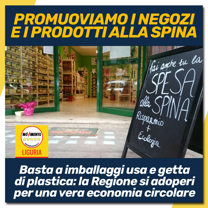 Regione: emergenza plastica, Tosi (M5S) "Presenterò una pdl per favorire chi vende prodotti sfusi o alla spina" Regione: emergenza plastica, Tosi (M5S) "Presenterò una pdl per favorire chi vende prodotti sfusi o alla spina"