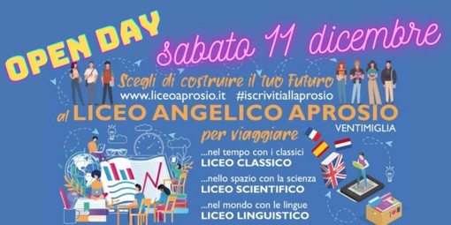 Ventimiglia: tutto esaurito al Liceo 'Aprosio' per l’open day di sabato, si replica il 18 Ventimiglia: tutto esaurito al Liceo 'Aprosio' per l’open day di sabato, si replica il 18