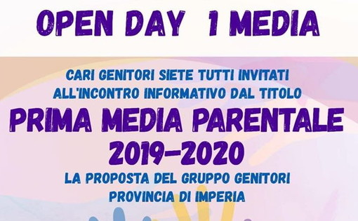 Sanremo: mercoledì prossimo alle 21 un incontro aperto a tutti i genitori sul tema 'Open Day 1a Media'
