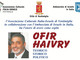 Ventimiglia: giovedì 21 marzo alla Biblioteca Aprosiana Ofir Haivry, Vice Presidente dell'Herzl Institute di Gerusalemme