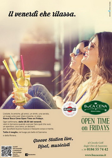 Sanremo: al ristorante 'Buca Cena' l'Open Time domani sera sulla terrazza al Campo Golf