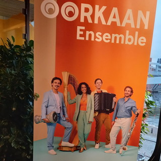 L'arpista vallecrosina Michela Zanoni protagonista domenica scorsa alla prima di uno spettacolo ad Amsterdam