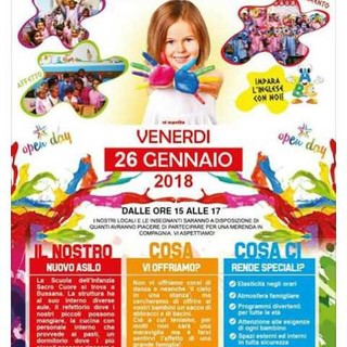 Sanremo: domani alle 15 'open day' all'asilo “Sacro Cuore di Gesù” di Bussana