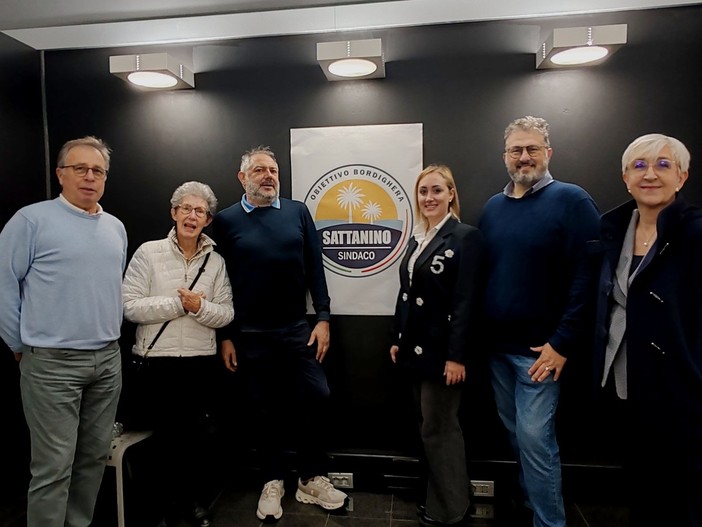 Elezioni amministrative 2026, Obiettivo Bordighera inaugura il point elettorale (Foto e video)