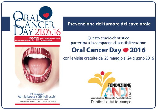 Anche molti studi dentistici della nostra provincia partecipano con l'Andi all'Oral Cancer Day