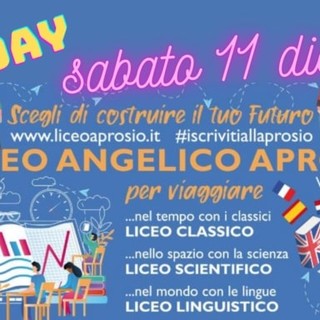 Ventimiglia: tutto esaurito al Liceo 'Aprosio' per l’open day di sabato, si replica il 18 Ventimiglia: tutto esaurito al Liceo 'Aprosio' per l’open day di sabato, si replica il 18