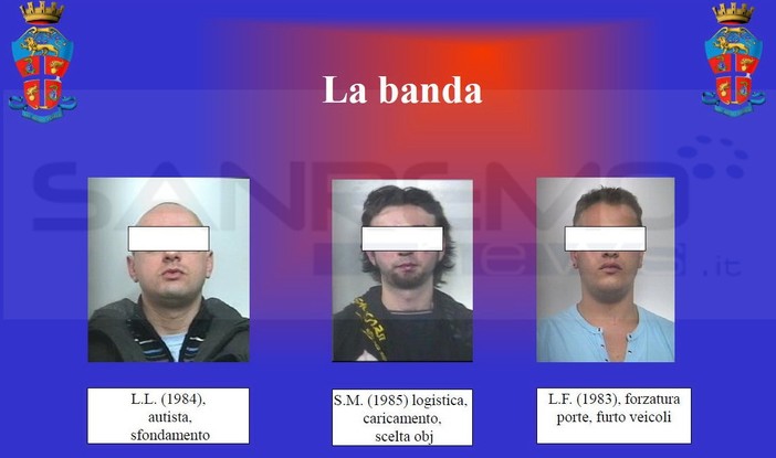 Imperia: arrestati tre malviventi specializzati in furti con 'spaccata' agli automatici dei distributori di benzina (Foto e Video)