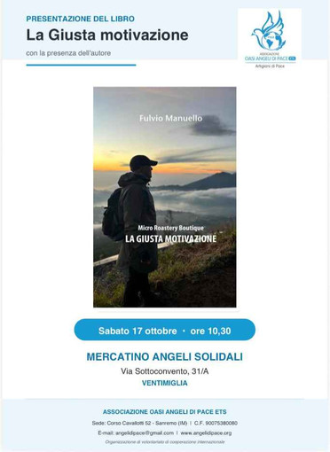 Ventimiglia, il libro di Fulvio Manuello sostiene i progetti della Fondazione Oasis in Colombia Ventimiglia, il libro di Fulvio Manuello sostiene i progetti della Fondazione Oasis in Colombia