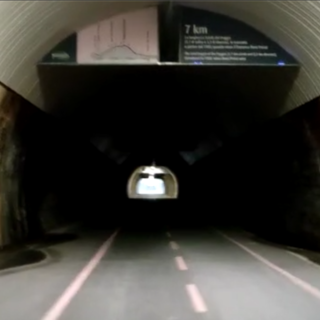 Il tunnel della pista ciclabile tra Sanremo e Ospedaletti Il tunnel della pista ciclabile tra Sanremo e Ospedaletti