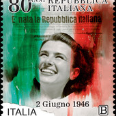 Francobollo per gli 80 anni della Repubblica Italiana Francobollo per gli 80 anni della Repubblica Italiana