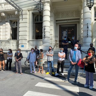 L'ultimo sit-in di protesta dei sindacati per 'Casa Serena', il 1° settembre scorso
