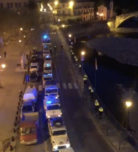 I mezzi della Protezione Civile a Dolceacqua