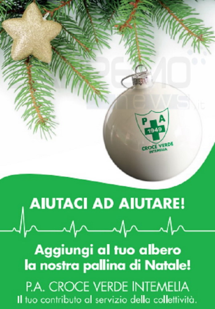 "Aiutateci ad aiutare": ecco la pallina di Natale esclusiva della Croce Verde Intemelia
