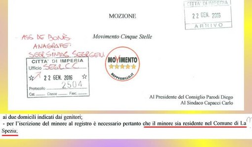 La città di Spezia citata in una mozione M5S di Imperia. Il grillino Fabio Vistori "bacchetta" Cara Glorio: "Ai miei studenti dico di copiare con moderazione"